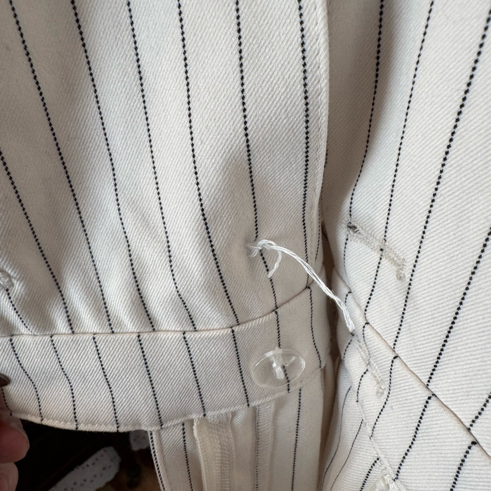 A New Day White and Black Striped Jumpsuit - Picture 4 of 5